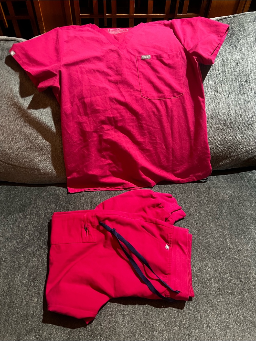 Figs Women's Scrub Set in Hot Pink